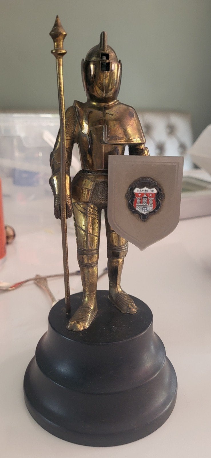 Te koop antieke Ridder  Tafelaansteker, Ophalen of Verzenden