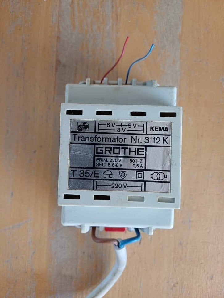 Grothe Transformator Nr. 3112K - 220V naar 5-8V, Ophalen of Verzenden, Gebruikt, Overige merken, Omvormer