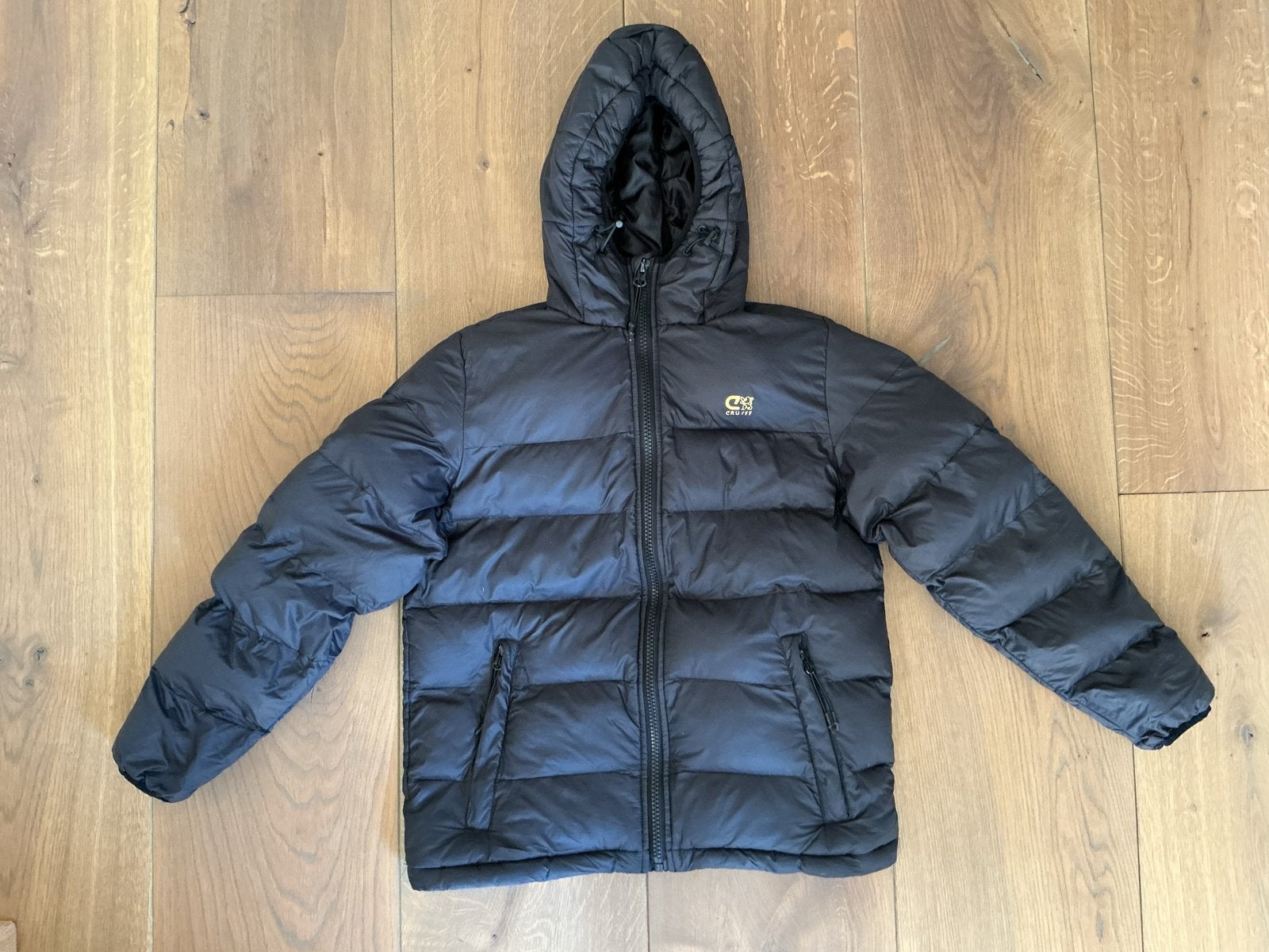 Cruyff Winter/Pufferjack Zwart Maat 164, Ophalen of Verzenden, Cruijff, Jongen, Jas