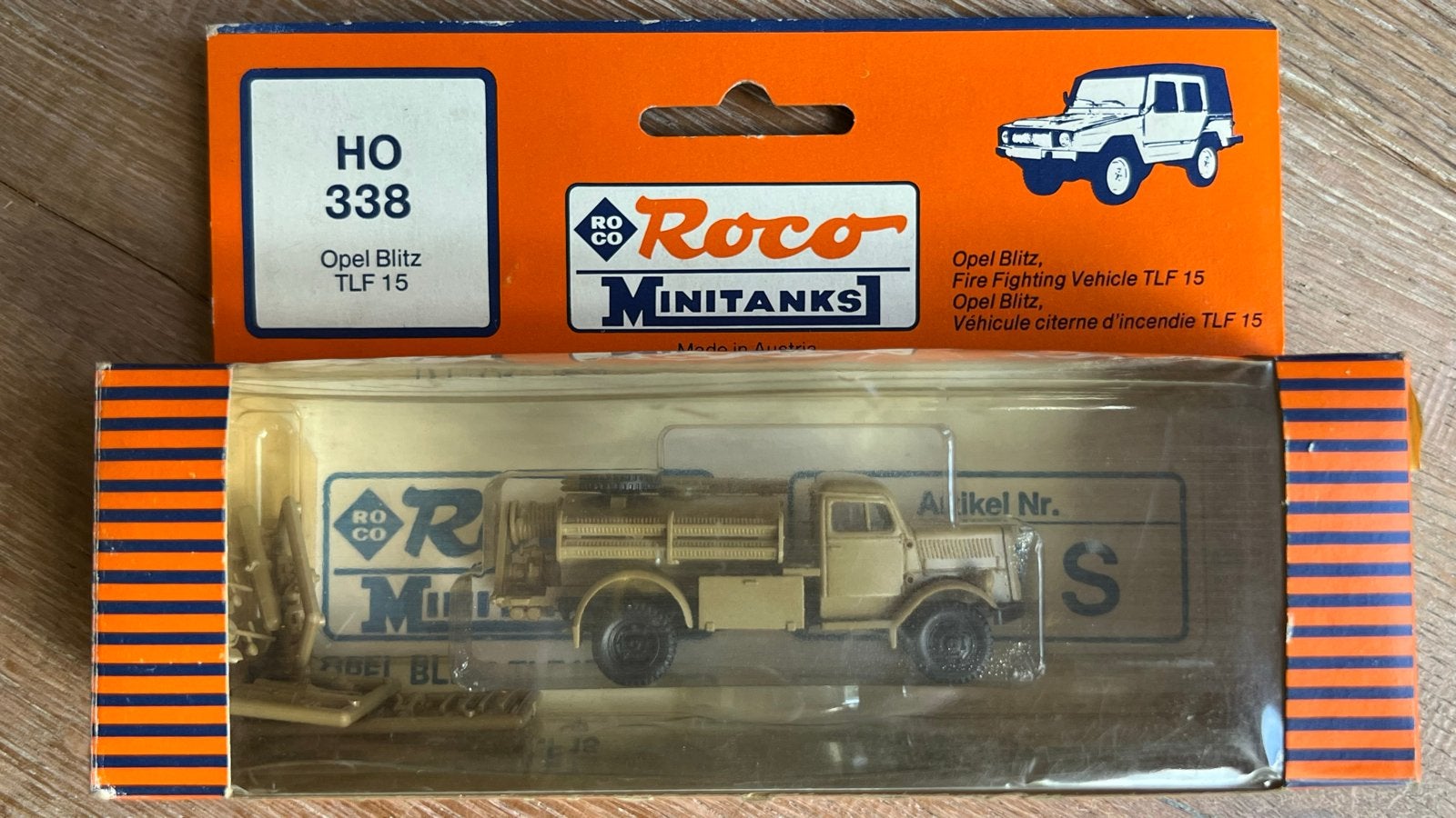 Roco Minitanks HO 338 Opel Blitz TLF 15 Brandweerwagen, Overige merken, 1:50 of kleiner, Nieuw, Ophalen of Verzenden