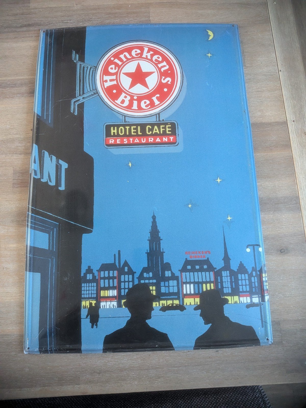 Vintage Heineken Bier Reclamebord Hotel Café, Ophalen of Verzenden