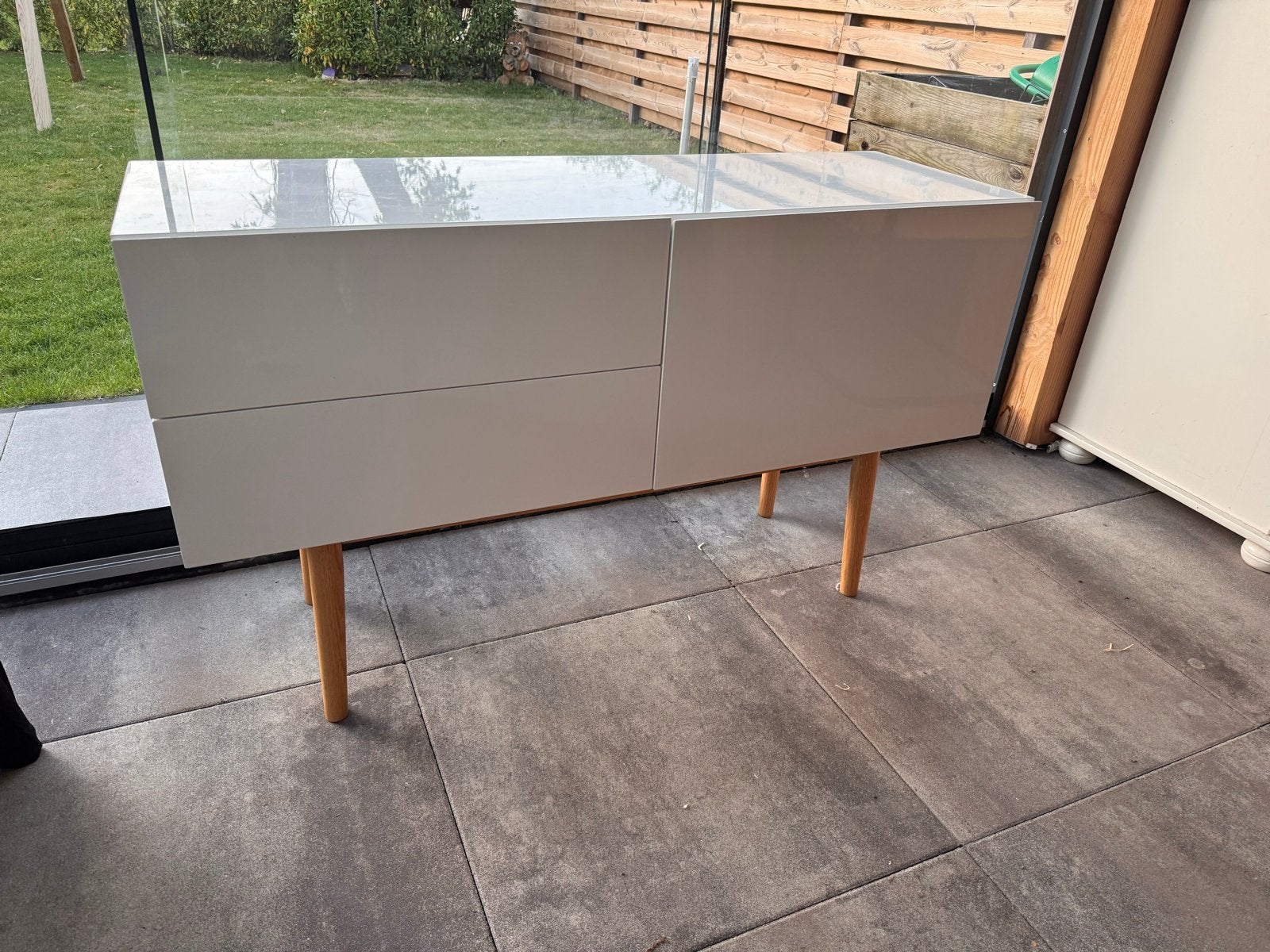 Zuiver High on Wood Dressoir, Ophalen, Gebruikt, 100 tot 150 cm, Met lade(s)