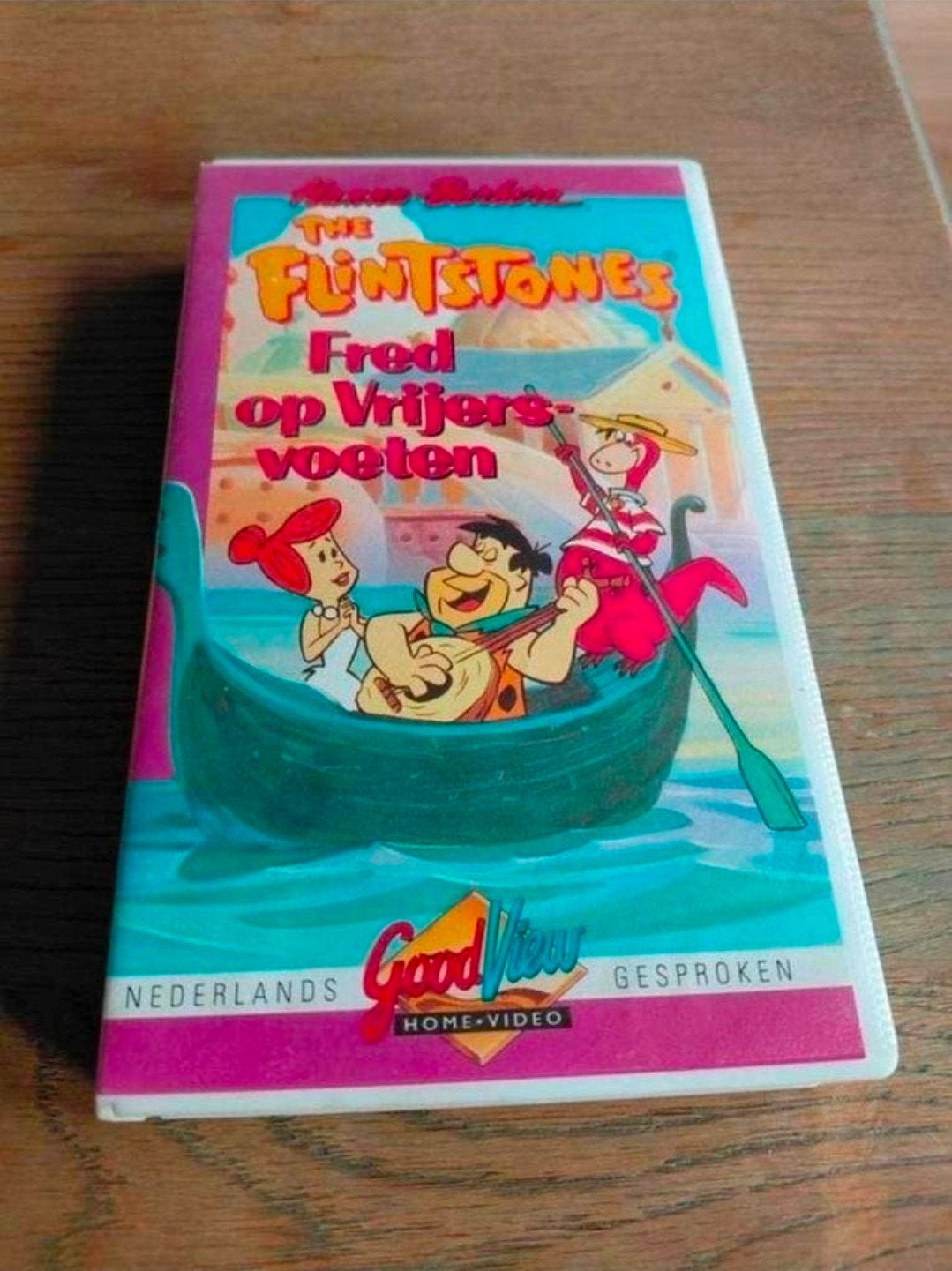 Hanna Barbera The Flintstones fred op vrijers voeten vhs, Cd's en Dvd's, VHS | Kinderen en Jeugd, Gebruikt, Tekenfilm, Alle leeftijden