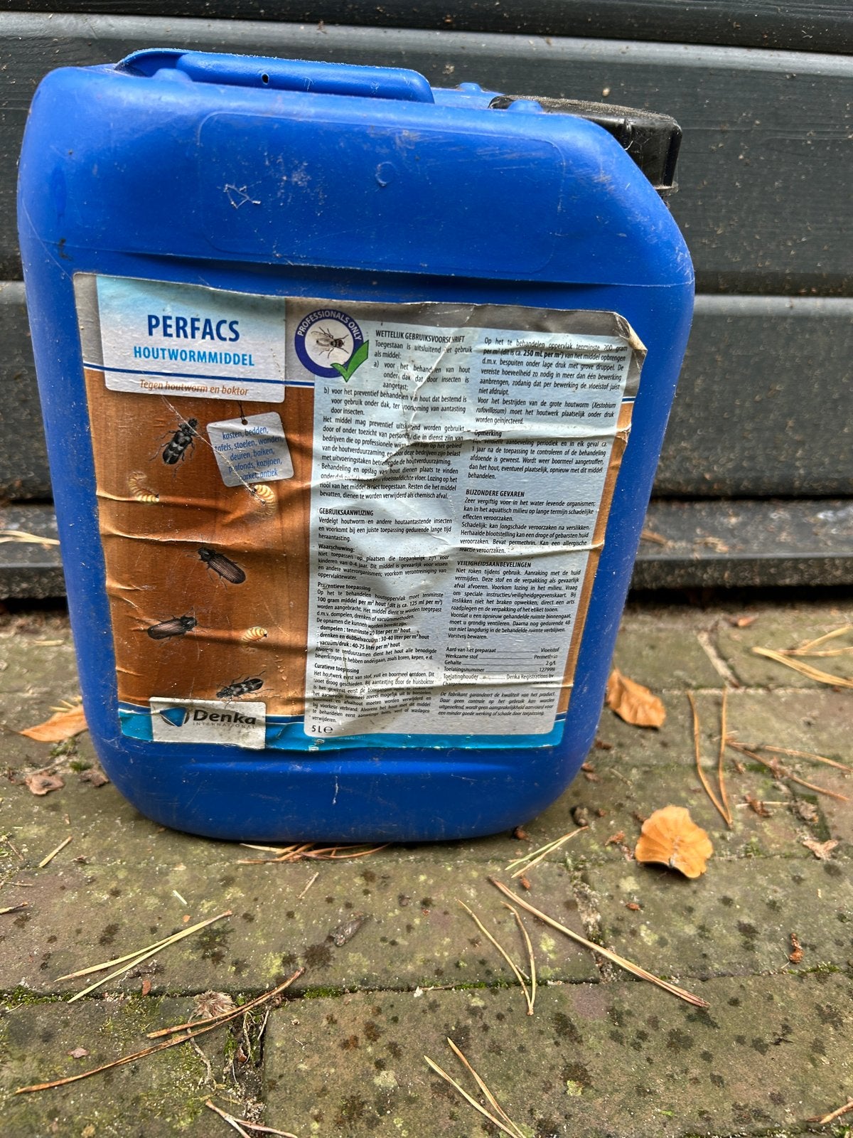 PERFACS Houtwormmiddel 0,5 L- Professionele Houtbescherming, Ophalen, Zo goed als nieuw