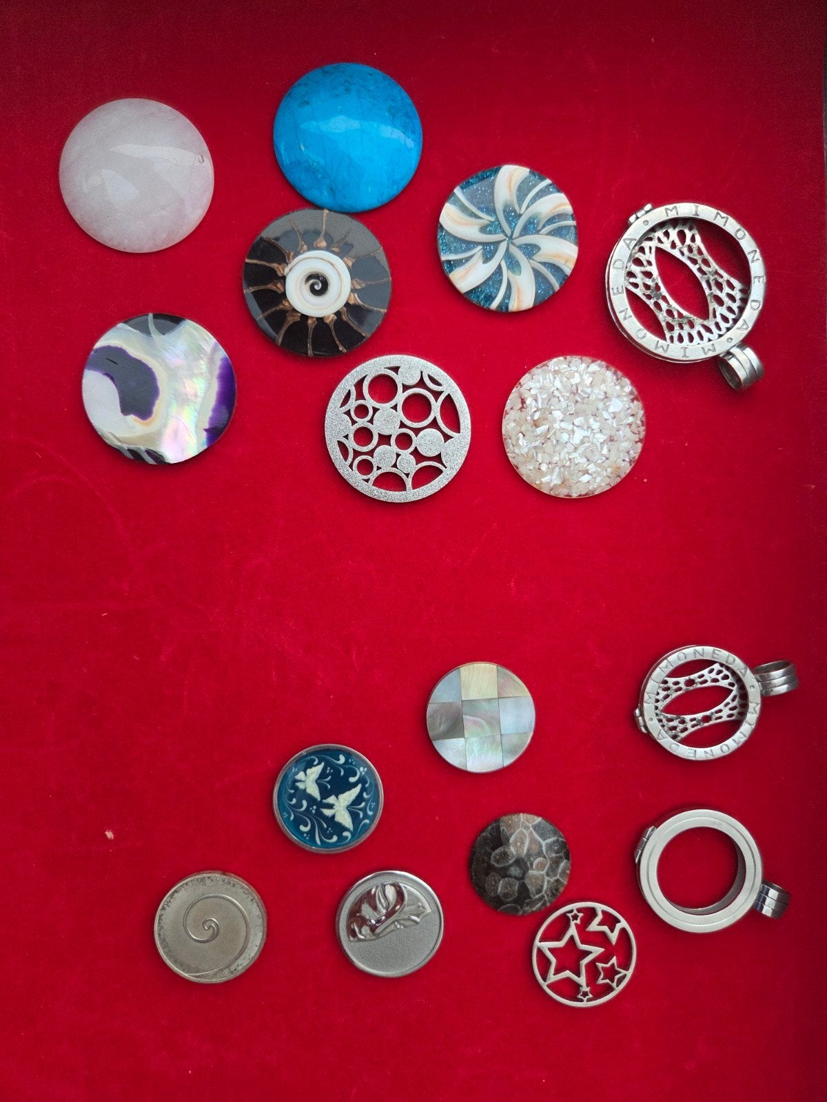 Mimoneda en Quoins set: 3 hangers en diverse munten, Sieraden, Tassen en Uiterlijk, Ringen, Ophalen of Verzenden, 17 tot 18, Dame of Heer