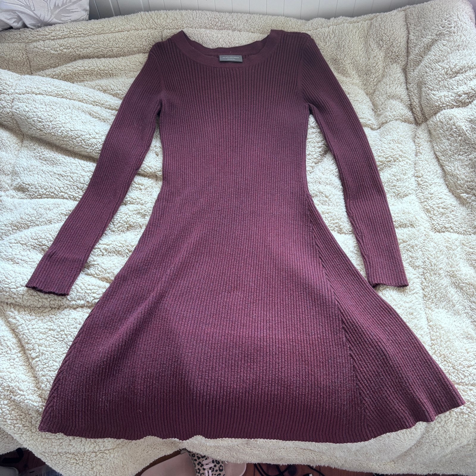 Yessica Fit & Flare Jurk Maat S, Paars, Ophalen of Verzenden, Maat 36 (S), Gedragen
