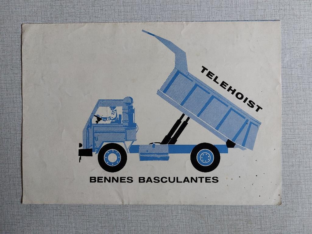 Brochure / Folder TELEHOIST - Bennes Basculantes, Boeken, Ophalen of Verzenden, Gelezen, Overige merken