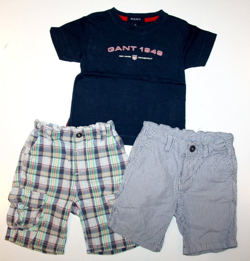 Gant Just Small & H&M t-shirt short set maat 86 korte broek, Kinderen en Baby's, Babykleding | Maat 86, Ophalen of Verzenden, Zo goed als nieuw