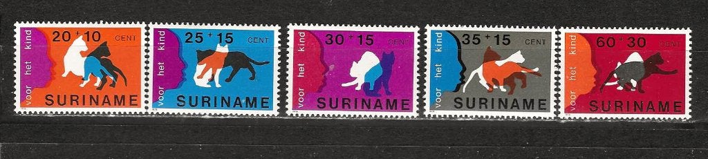 Suriname 146-150 postfris, Ophalen of Verzenden, Postfris