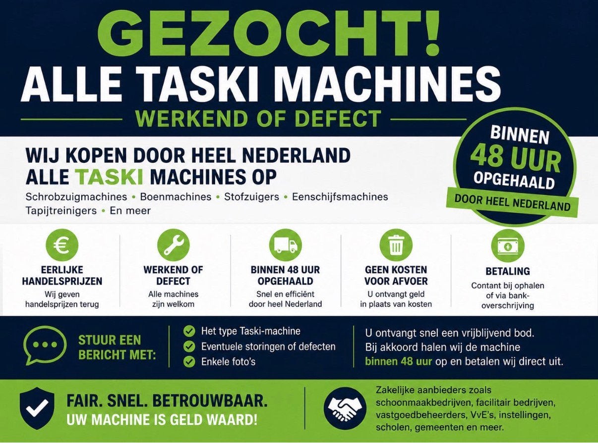Gezocht Taski machines, Ophalen