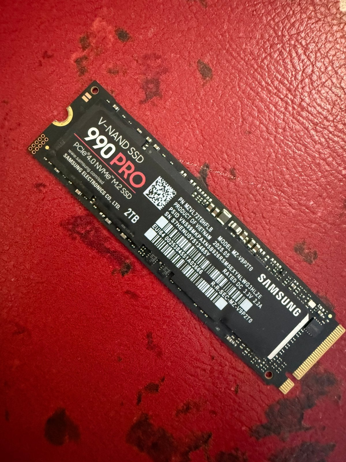 Samsung 990 PRO 2TB NVMe M.2 SSD (Z.G.A.N. - PCIe 4.0 / PS5), Computers en Software, Harde schijven, Ophalen, Intern, 2TB, SSD