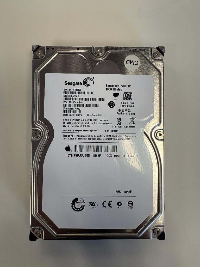 HDD Seagate 3,5 inch SATA Barracuda 7200.12 1000GB, Intern, -, Seagate, -