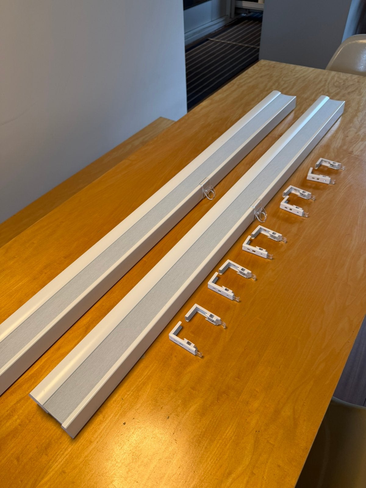 IKEA HOPPVALS / TRIPPEVALS – 3 sets plisségordijnen, Huis en Inrichting, Ophalen, Gebruikt, Verduisterend, Wit