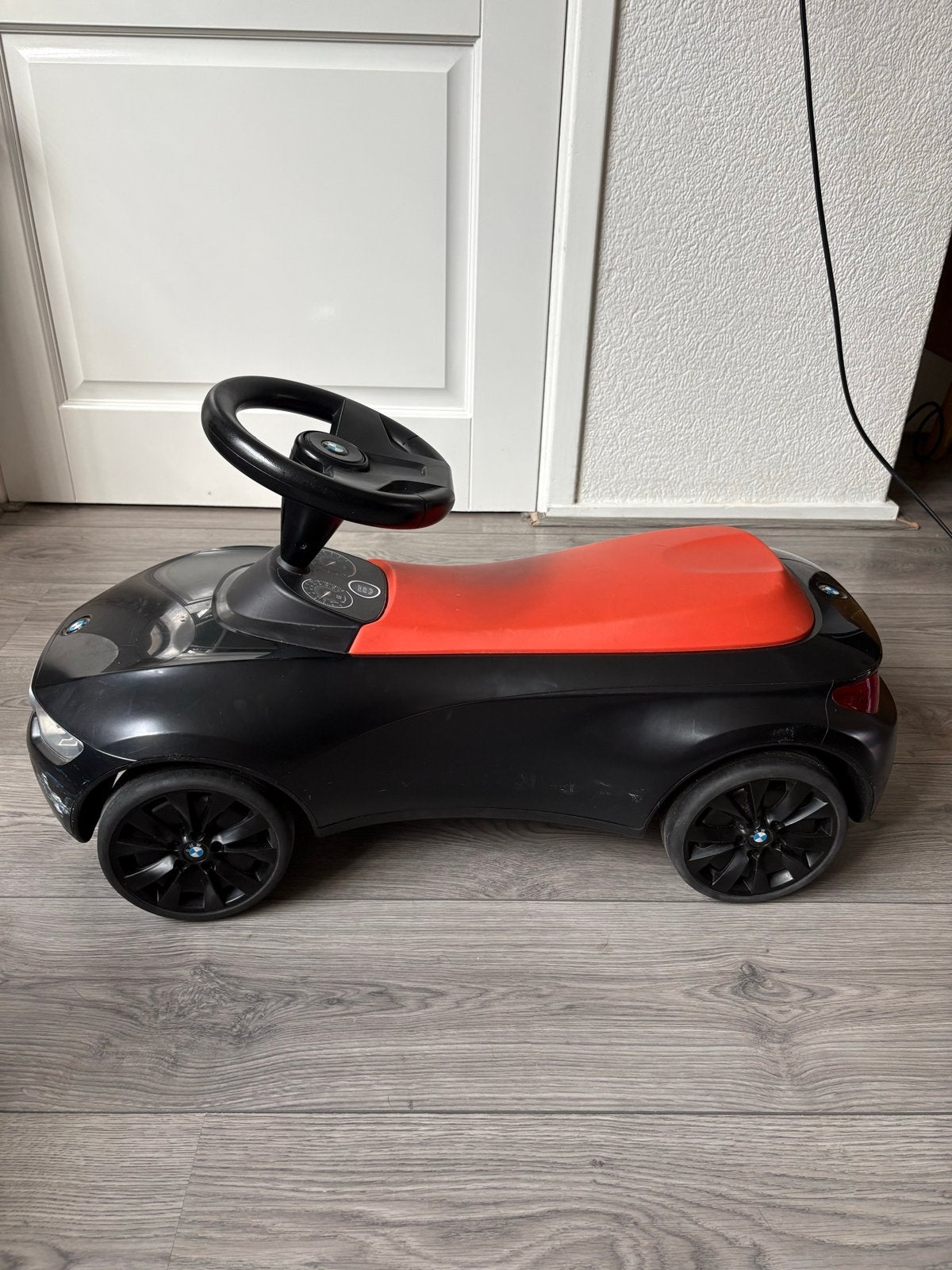 BMW Loopauto Zwart/Oranje, Ophalen, Zo goed als nieuw, Loopvoertuig