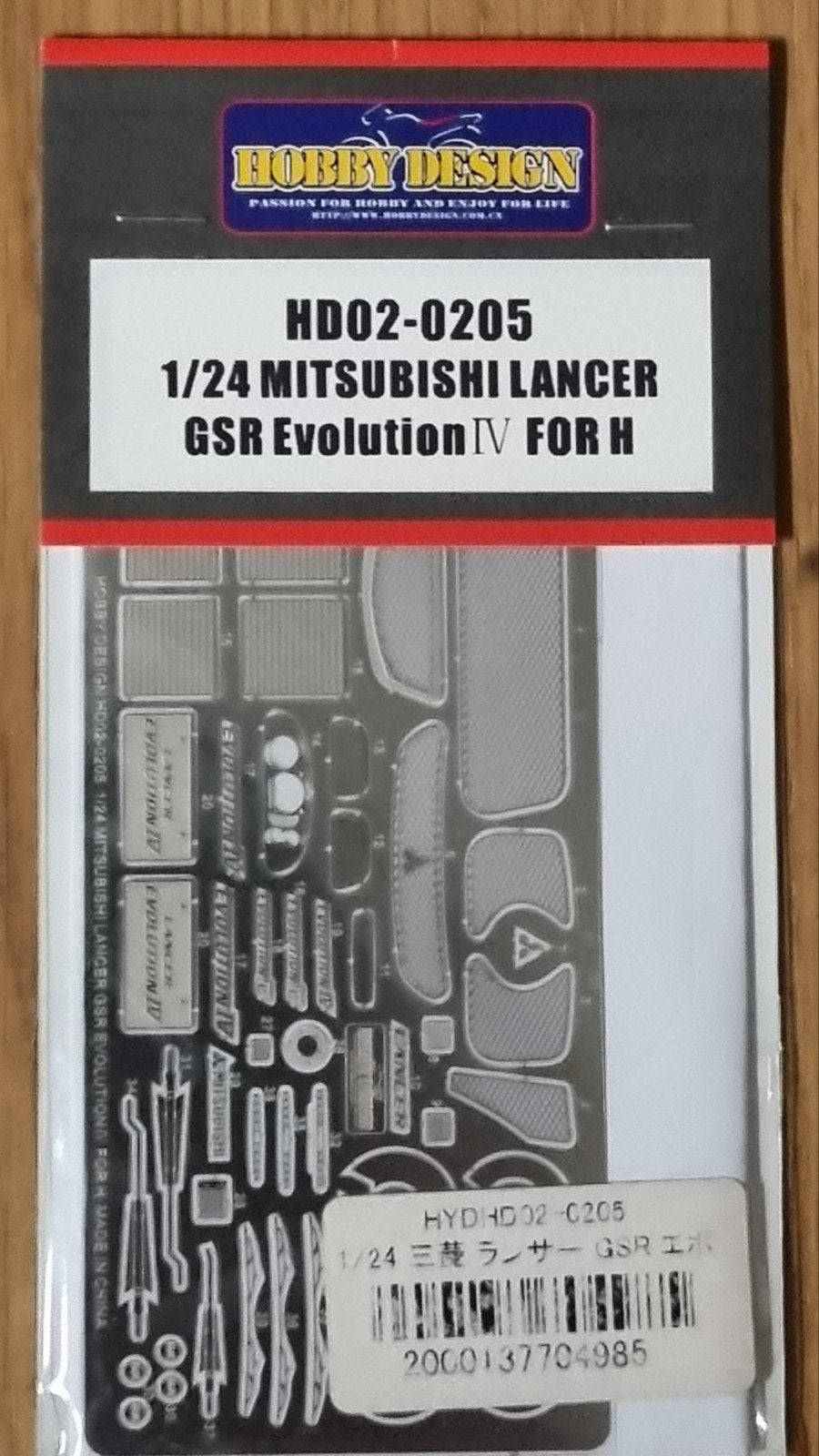 Hobby Design 1/24 Mitsubishi Lancer GSR Evolution IV PE, Ophalen of Verzenden