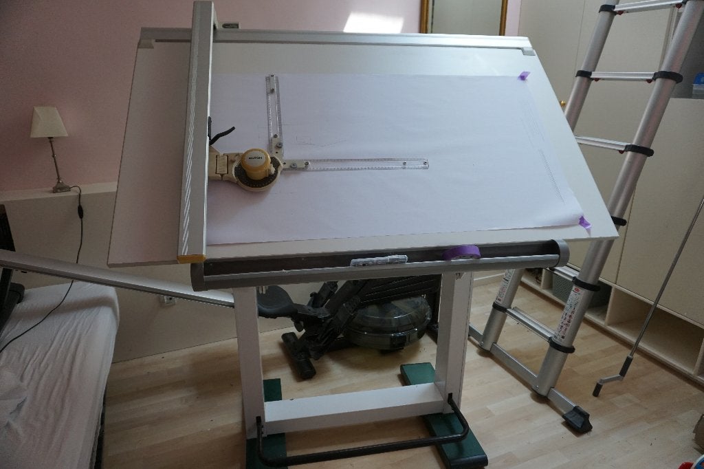 tekentafel 140 x80 cm, Doe-het-zelf en Verbouw, Tekentafels, Ophalen, Zo goed als nieuw, 130 tot 150 cm