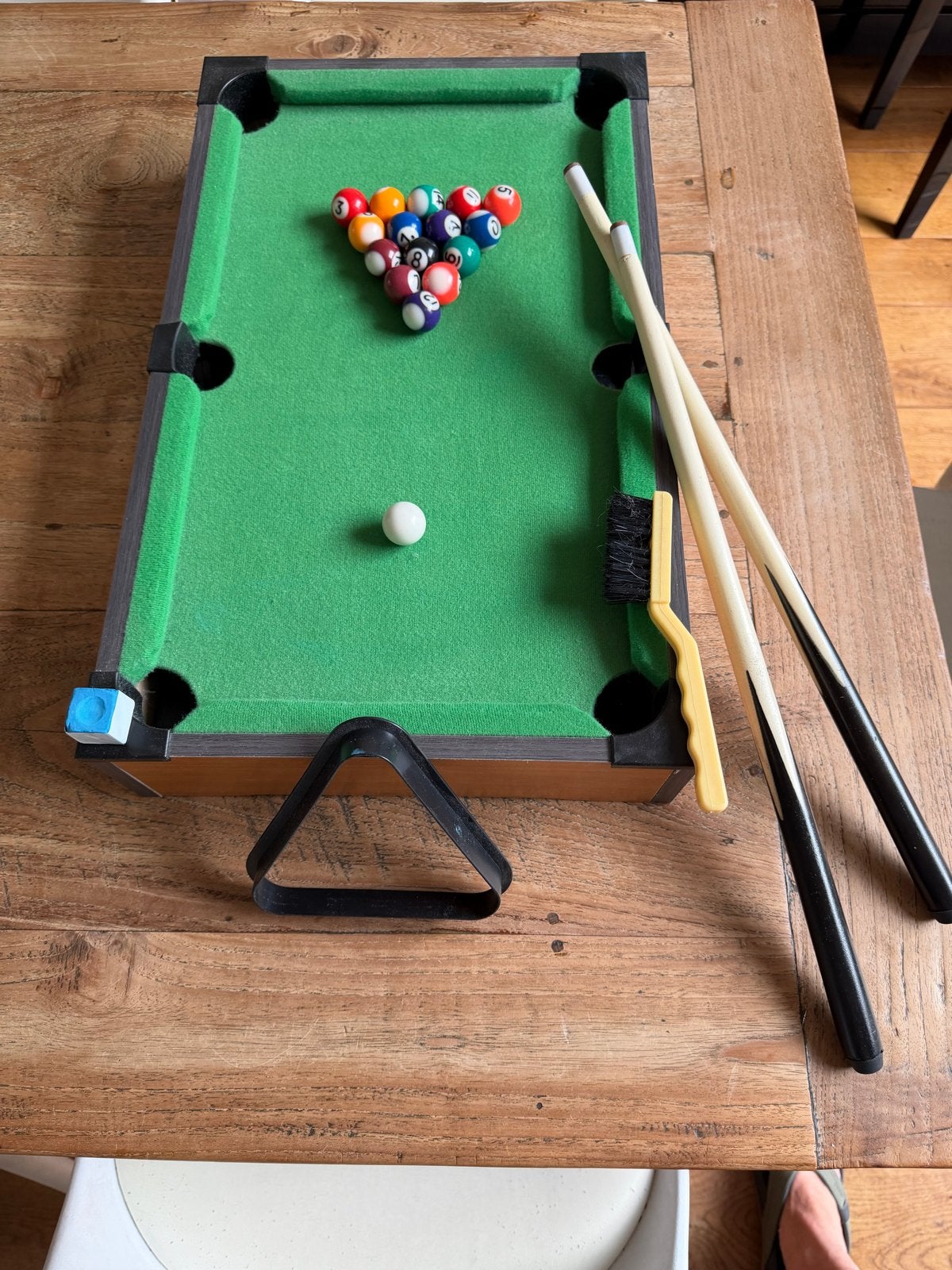 Leuke kinder pooltafel met accessoires, Ophalen, Gebruikt, Pooltafel