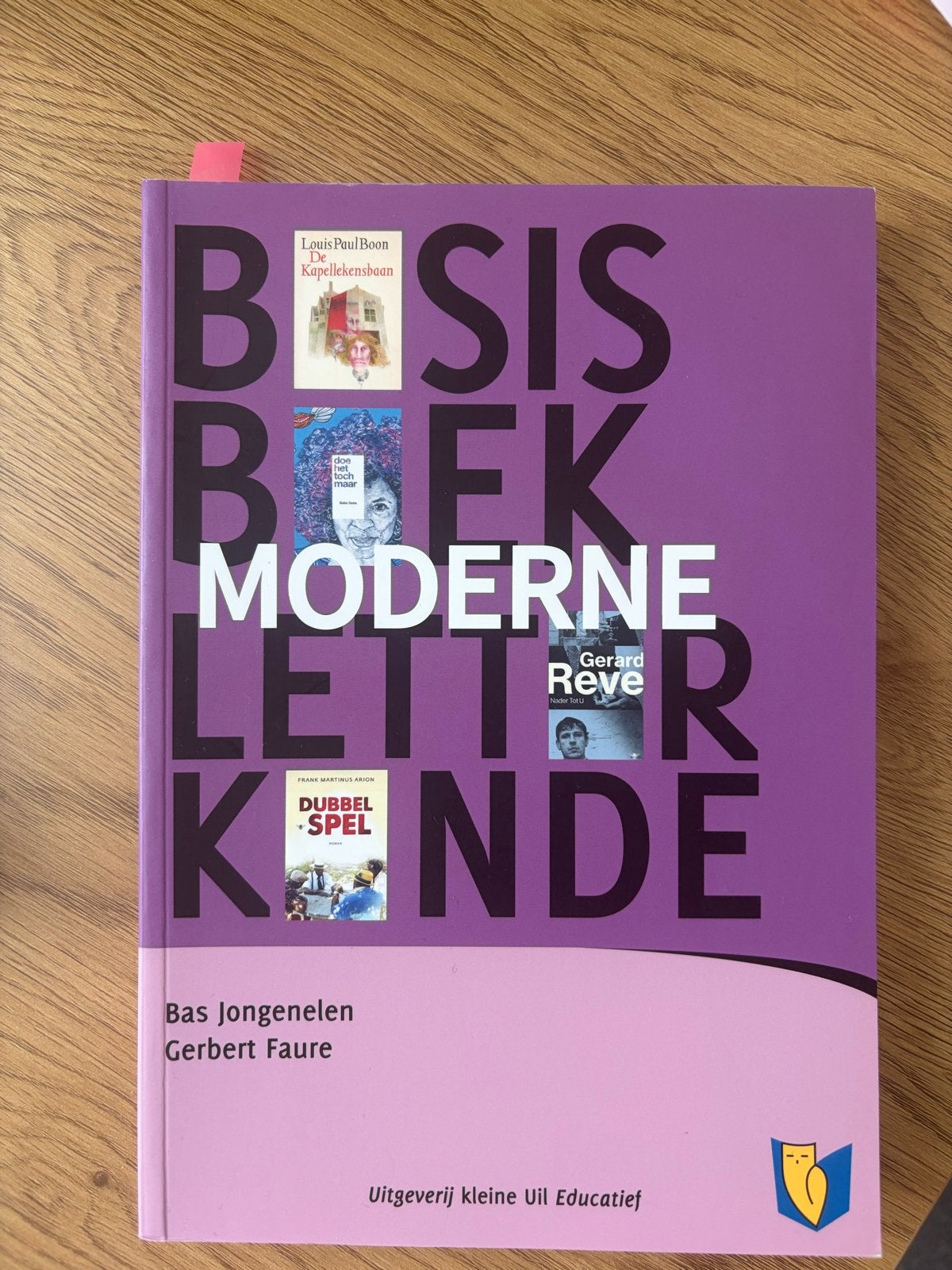 Basisboek Moderne Letterkunde - Bas Jongenelen, Boeken, Ophalen of Verzenden, Alpha, Zo goed als nieuw, HBO
