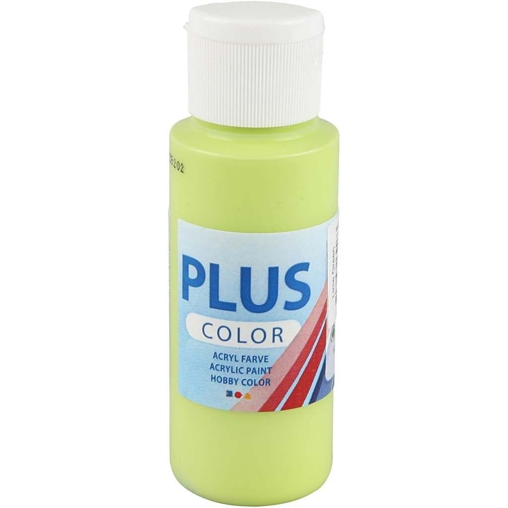 Plus Color acrylverf fles 60 ml limoengroen, Hobby en Vrije tijd, ., Nieuw, Ophalen of Verzenden, .