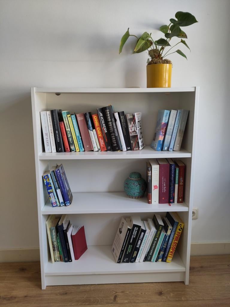Boekenkast planken kast BILLY Ikea wit hout, Ophalen, 100 tot 150 cm, 50 tot 100 cm, Zo goed als nieuw