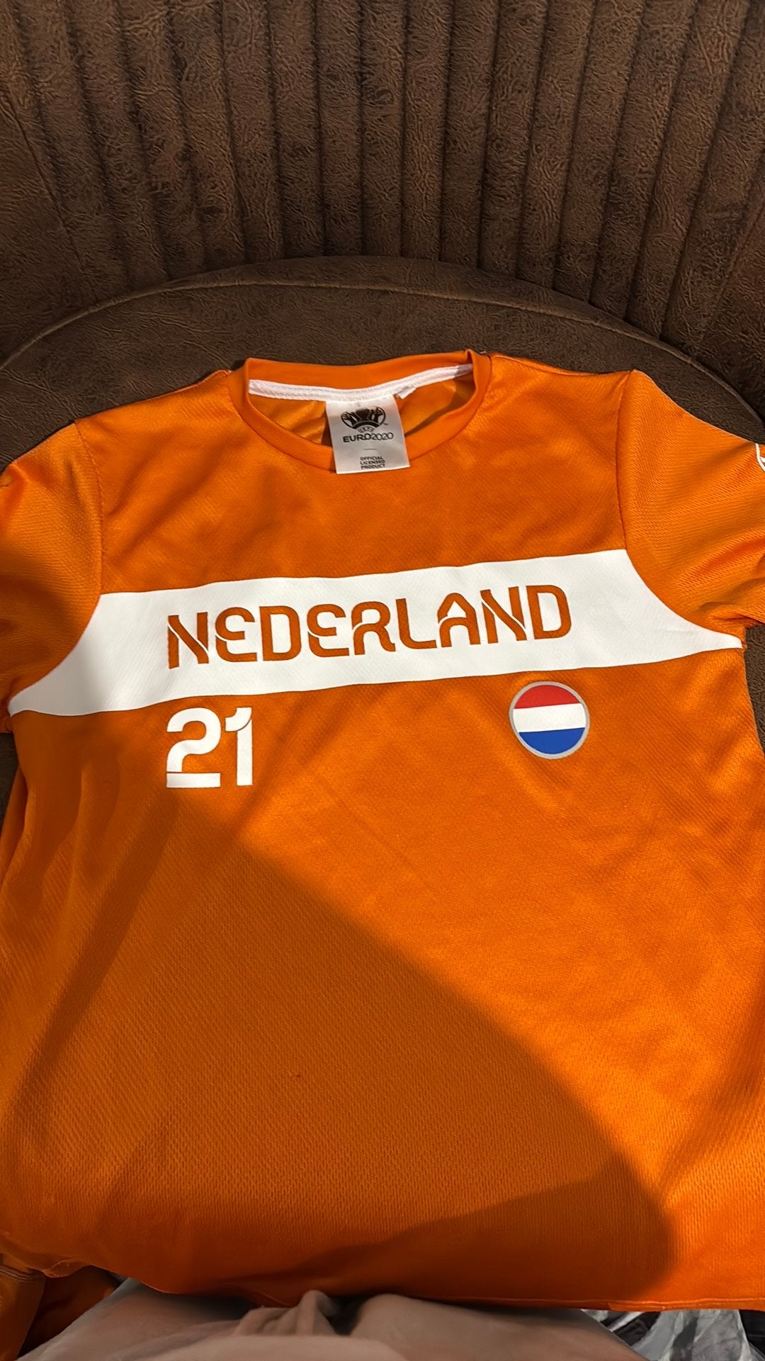 Officiële UEFA EURO 2020 Nederland Oranje Support Shirt 21, Ophalen, Zo goed als nieuw, Shirt