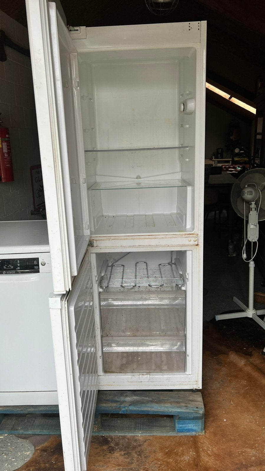 Wegens verbouwing te koop. Koel-vries combi Whirlpool., Ophalen, Gebruikt, 200 liter of meer, Met aparte vriezer