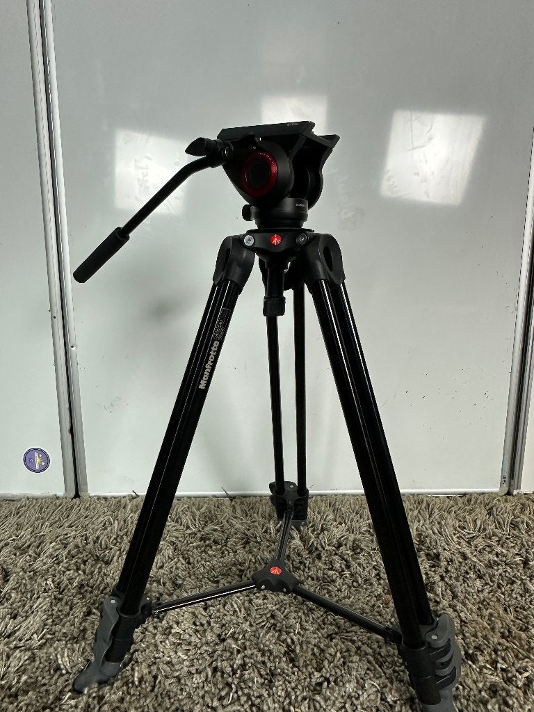 Manfrotto Video Kit MVK500AM professioneel statief + tas, Audio, Tv en Foto, Fotografie | Statieven en Balhoofden, Gebruikt, Met balhoofd