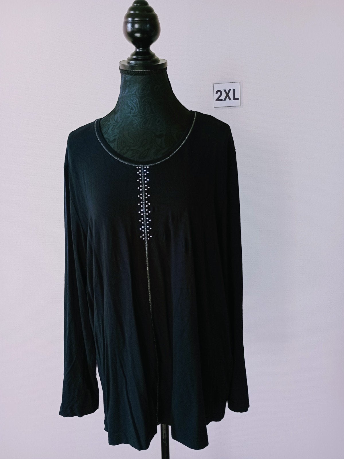 Shirtje. Lange mouwen. Maat XXL. Lange mouwen. Brandtex, Kleding | Dames, Zwart, Zo goed als nieuw, Brandtex, Shirt of Top