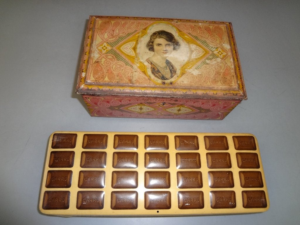 Blik A Driessen chocolade en Pickwick theedoos boot, Verzamelen, Ophalen of Verzenden, Gebruikt, Thee, Pickwick