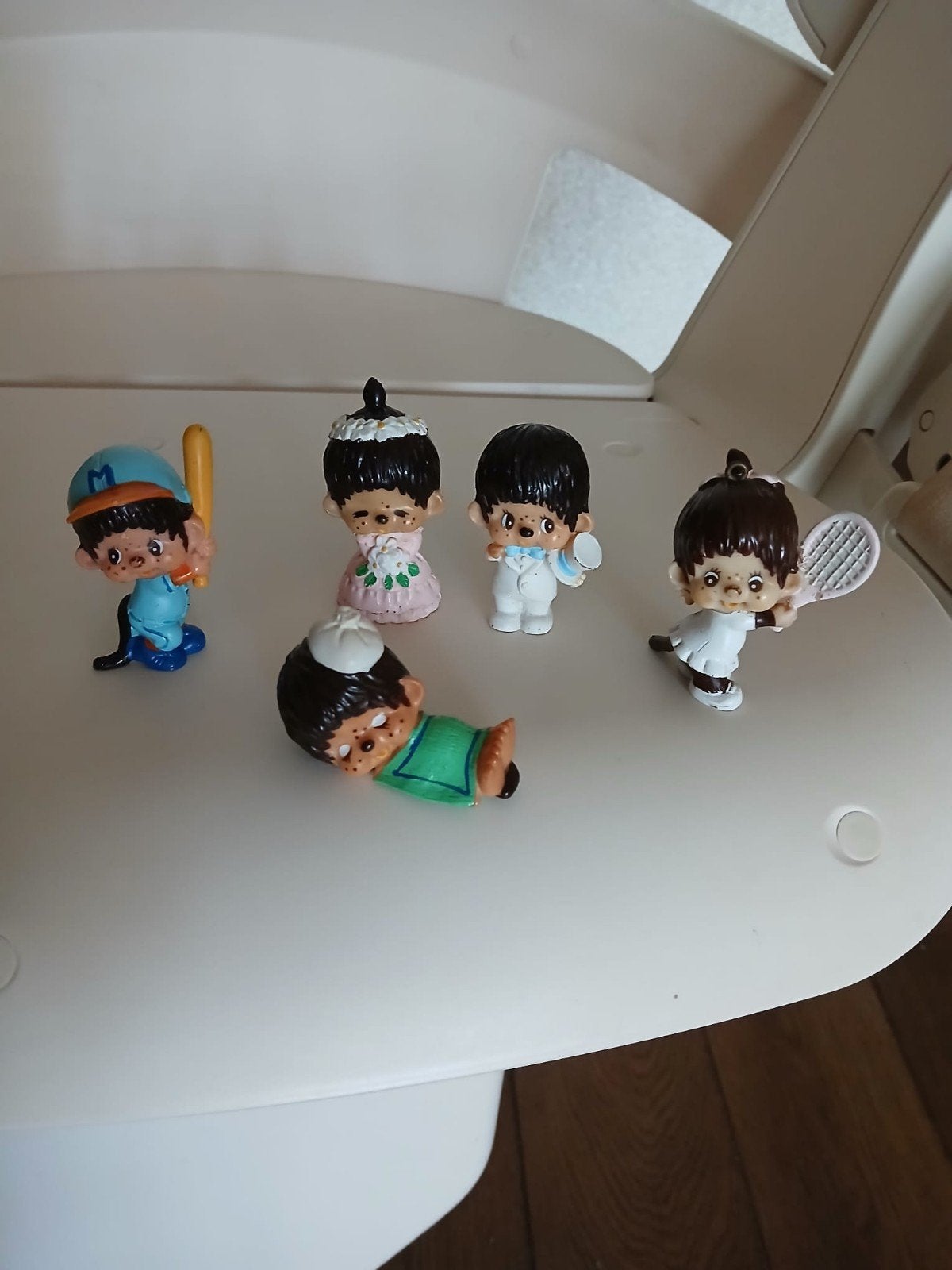 Monchhichi poppetjes inclusief bruidspaar 5 stuks., Ophalen of Verzenden, Gebruikt