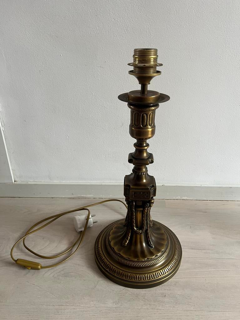 Messing/koper (?) lampenvoet ooit kerkkandelaar H 40cm, Ophalen of Verzenden, Overige materialen