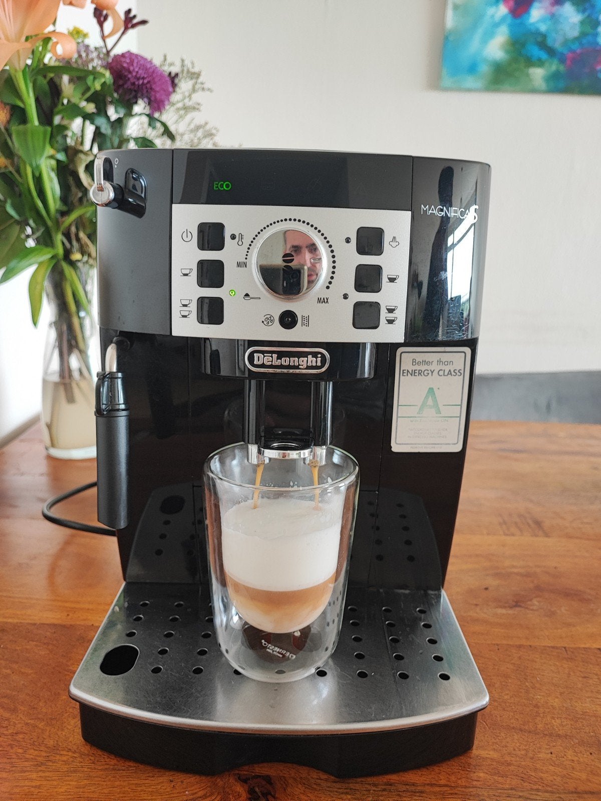 DeLonghi Magnifica S - Prima conditie en werkend, Gebruikt, De'Longhi, Ophalen of Verzenden, Koffiebonen