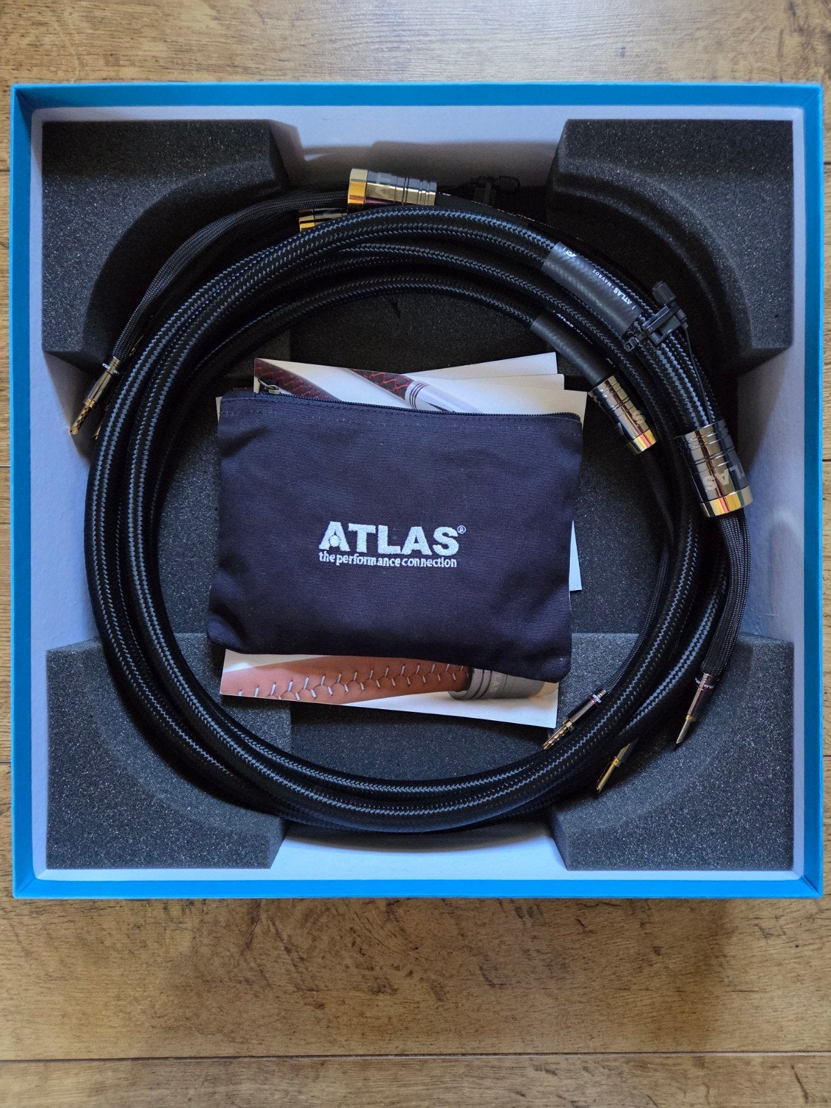 Atlas Mavros Transpose Grun speakerkabels  2x3 meter, Ophalen of Verzenden, Zo goed als nieuw, Minder dan 2 meter, Luidsprekerkabel
