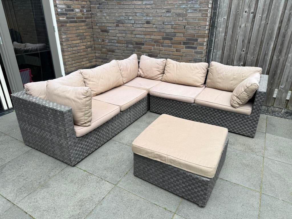 Loungeset Tuinset compleet Intratuin, Tuin en Terras, Ophalen, Kunststof, Gebruikt, 6 zitplaatsen