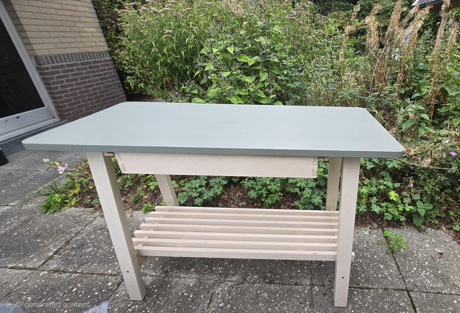 IKEA Hoge Tafel met Lade - Ideaal voor Keuken of Werkplek, Gebruikt, 100 tot 150 cm, Modern, Functioneel, Ophalen of Verzenden