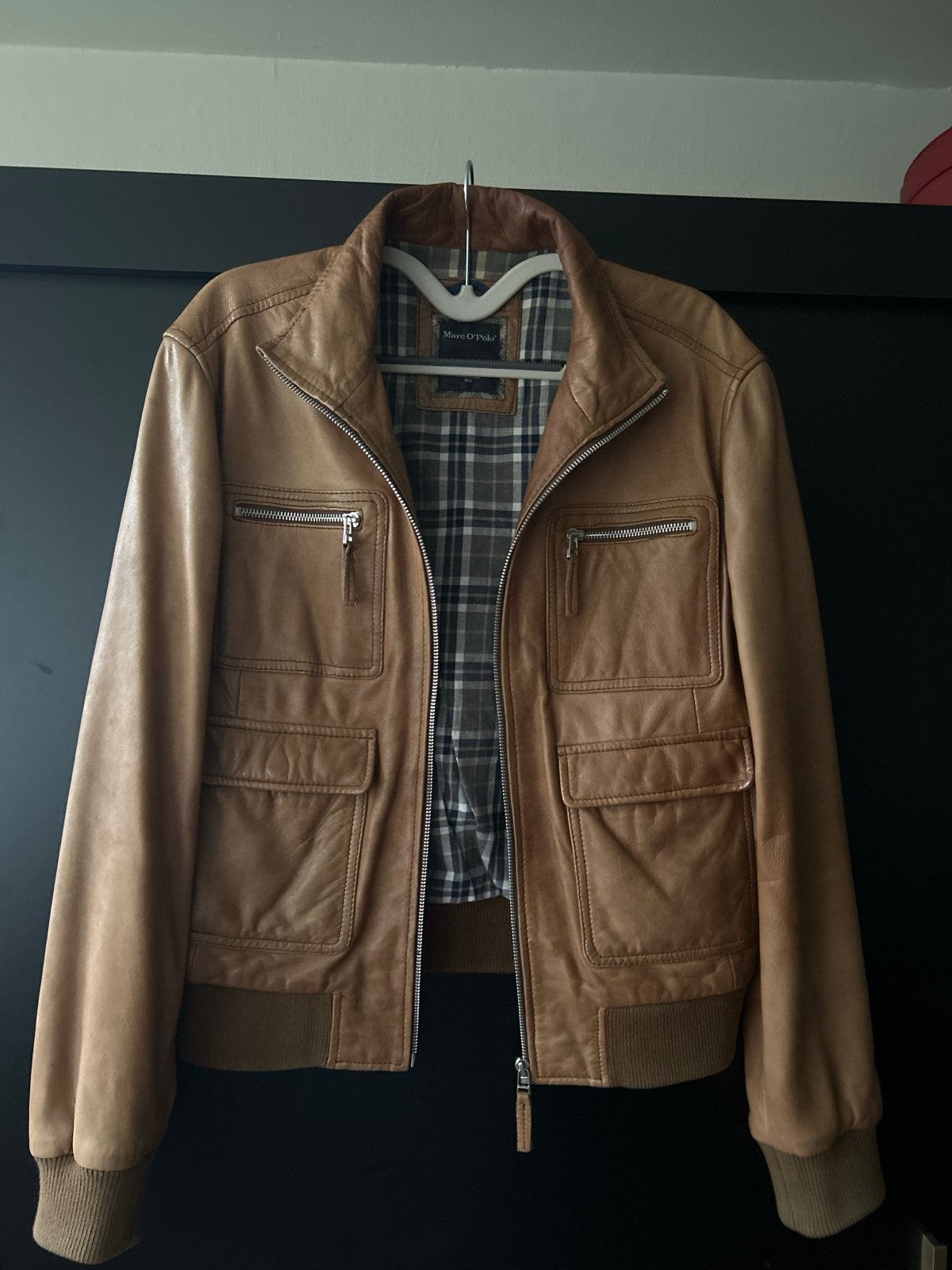 Stijlvol Marco O'Polo Leren Jack - Maat 42, Kleding | Dames, Verzenden, Zo goed als nieuw, Maat 42/44 (L), Bruin