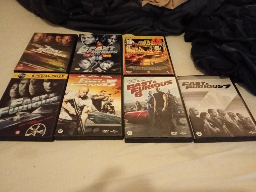 Fast & Furious DVD Collectie (Deel 1 t/m 7), Spaans, Vanaf 16 jaar, Duits, Zo goed als nieuw