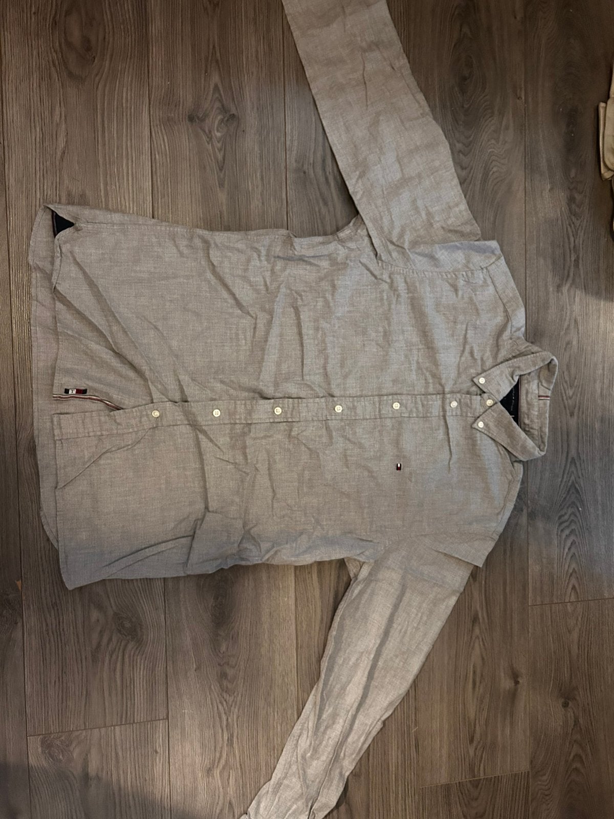 Tommy Hilfiger blouse, Kleding | Heren, Overhemden, Ophalen of Verzenden, Gedragen, Grijs