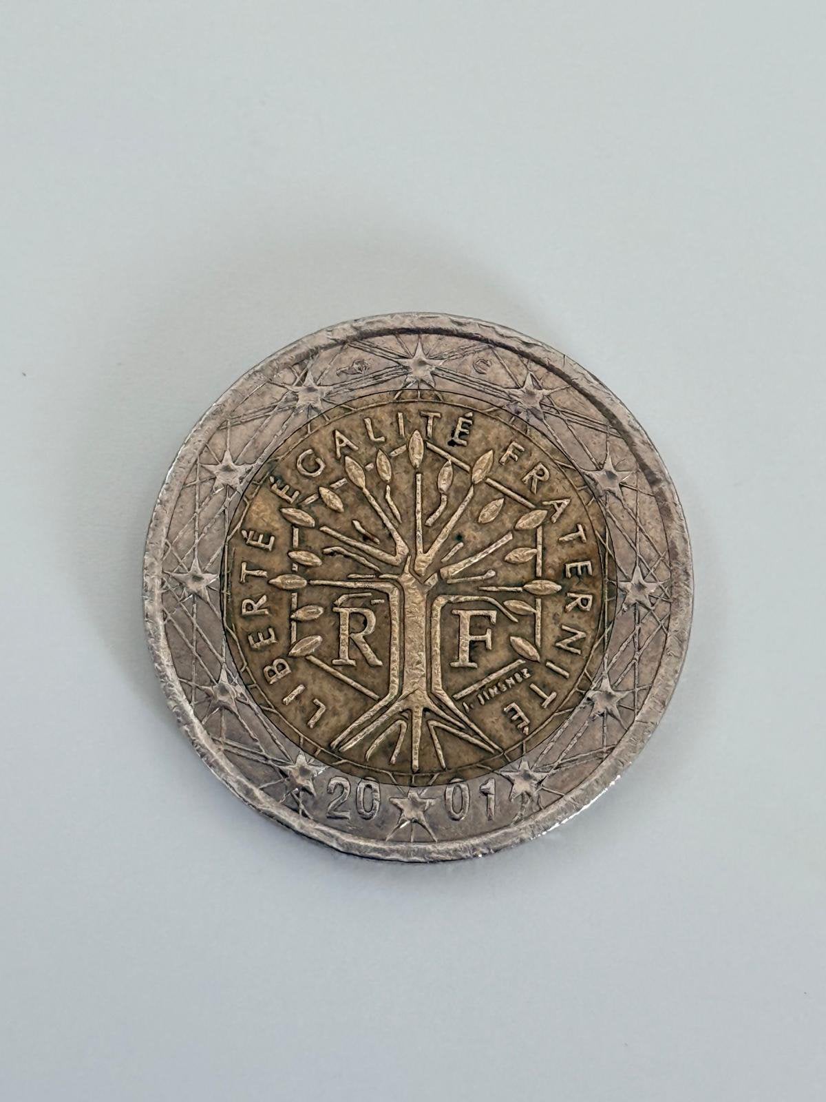 Zeldzame franse 2 euro munt 2001, Postzegels en Munten, Munten | Europa | Euromunten, Ophalen, Frankrijk, 2 euro