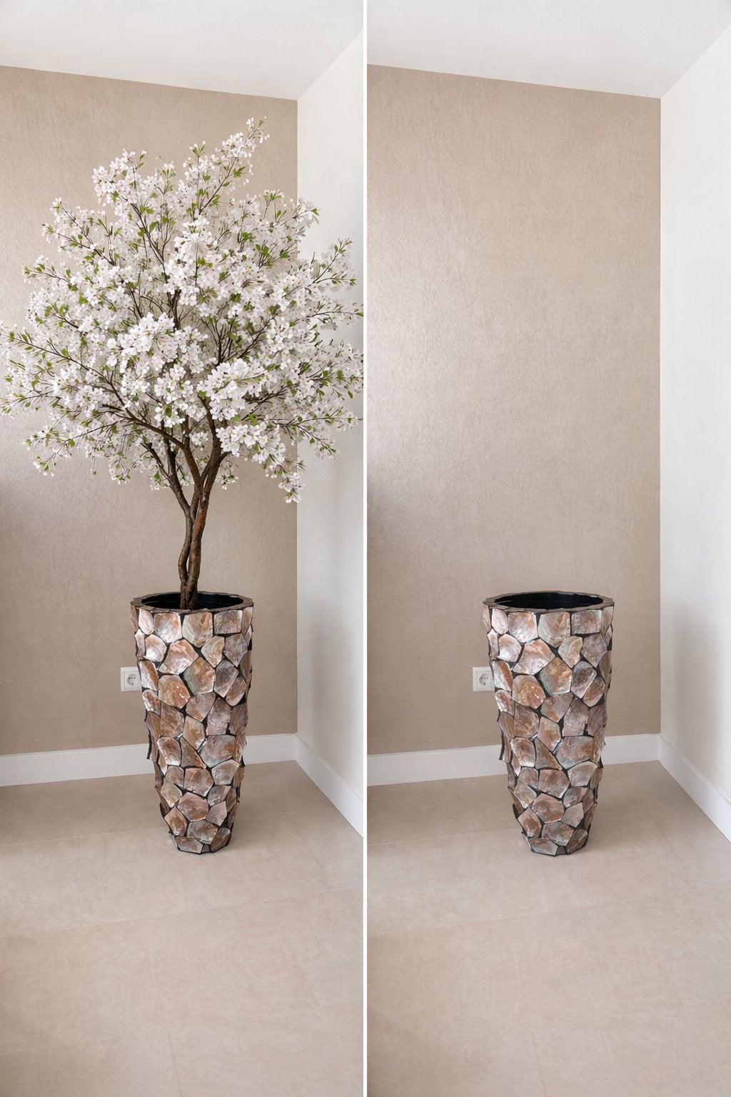 Vaas pot plant bloemen, Huis en Inrichting, Woonaccessoires | Vazen, Ophalen of Verzenden, Gebruikt