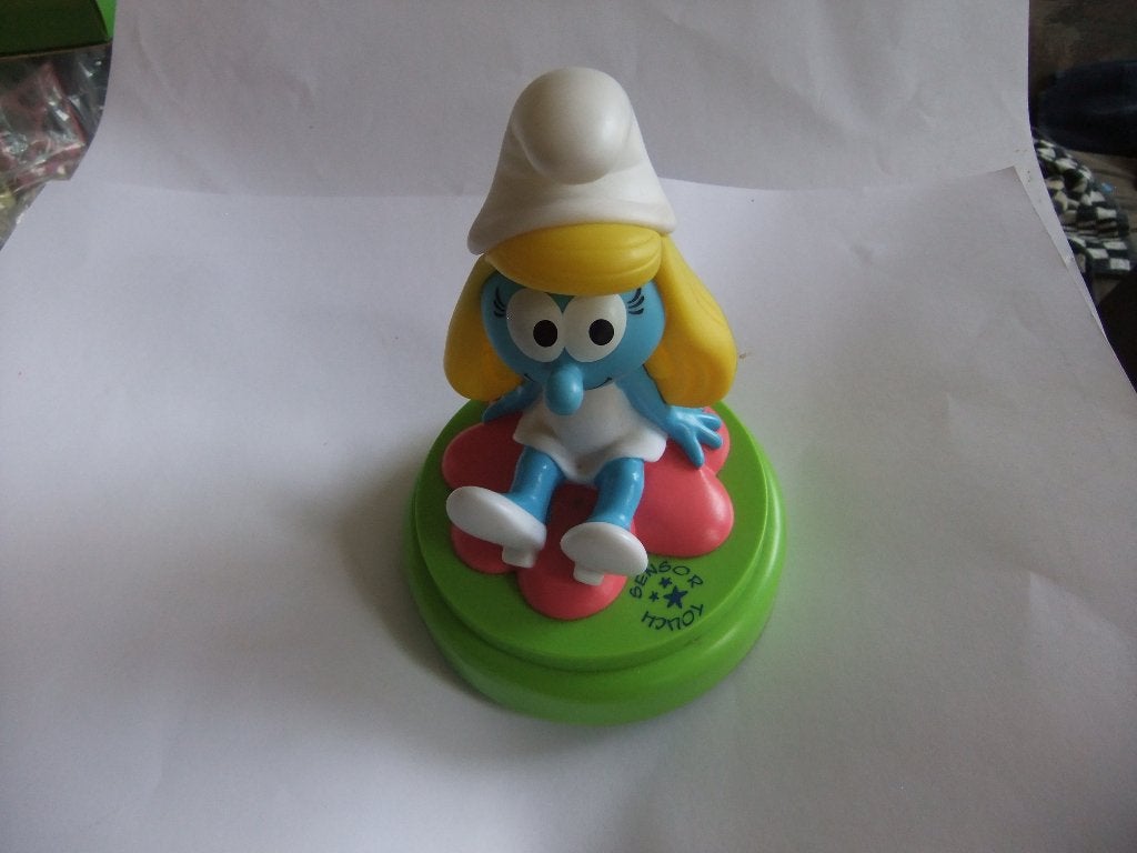 Smurfin op bloem -, Verzenden, Gebruikt, Smurfin, Poppetje, Figuurtje of Knuffel