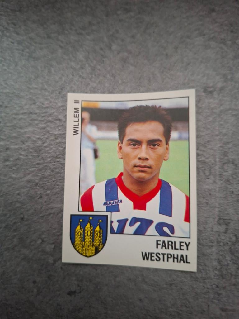 Panini sticker Voetbal 89. Speler Farley Westphal Willem II., Verzenden, Zo goed als nieuw, Sticker