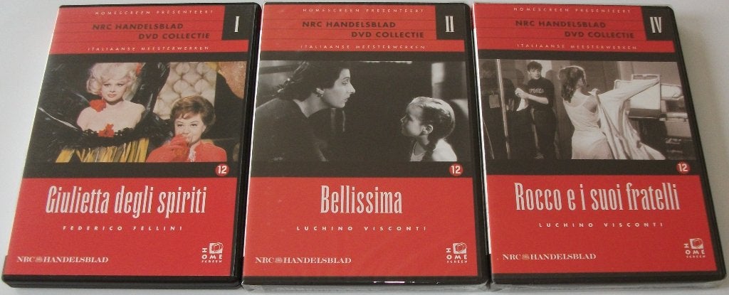 Film-Serie *** NRC HANDELSBLAD DVD COLLECTIE *** 3 stuks, Cd's en Dvd's, Nederlands, Ophalen of Verzenden, Zo goed als nieuw, Italiaans