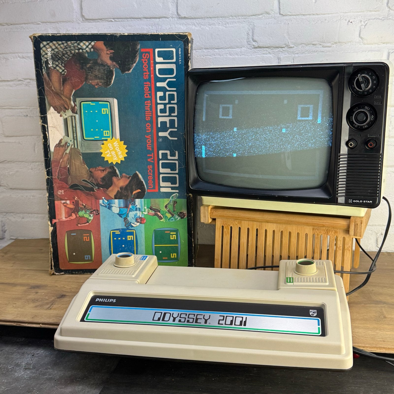 Vintage Philips Odyssey 2001 met Pong, compleet met TV, Ophalen of Verzenden, Overige merken, Zo goed als nieuw