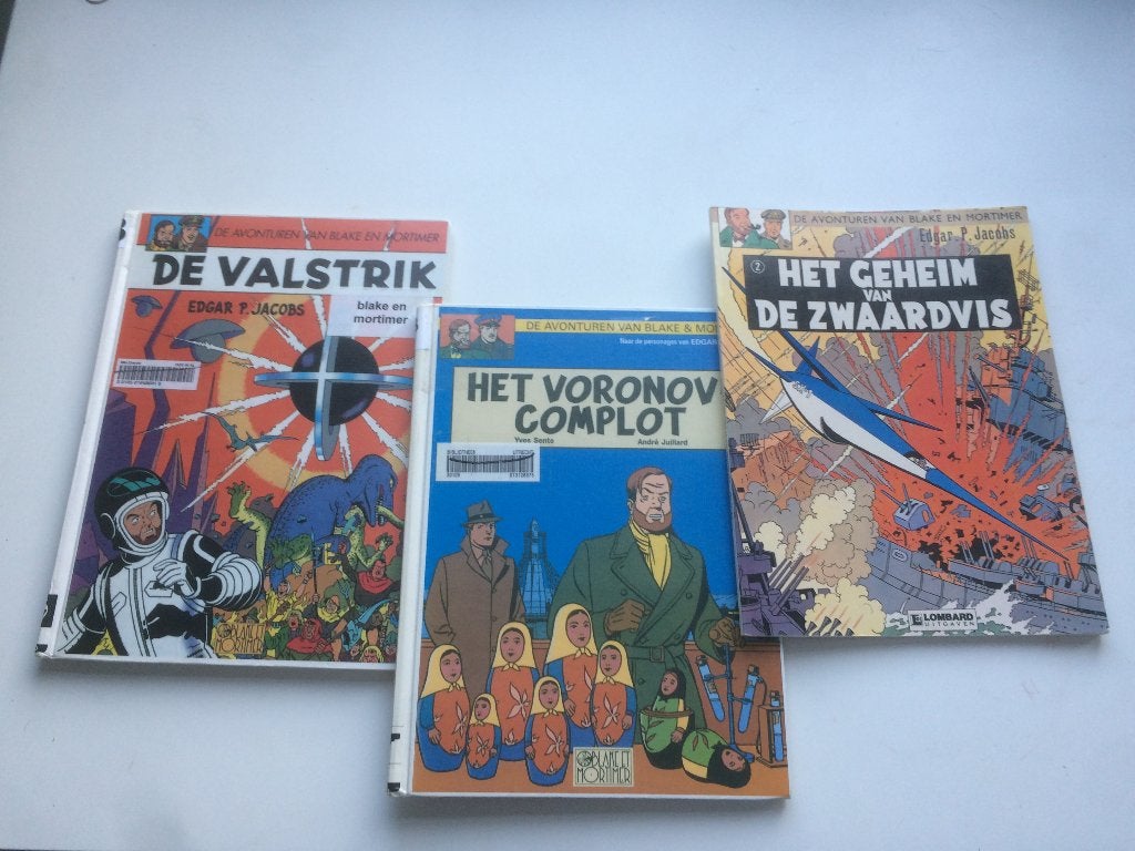 Blake en Mortimer strips, 5 stuks, Meerdere stripboeken, Ophalen of Verzenden, Gelezen, Edgar P. Jacobs