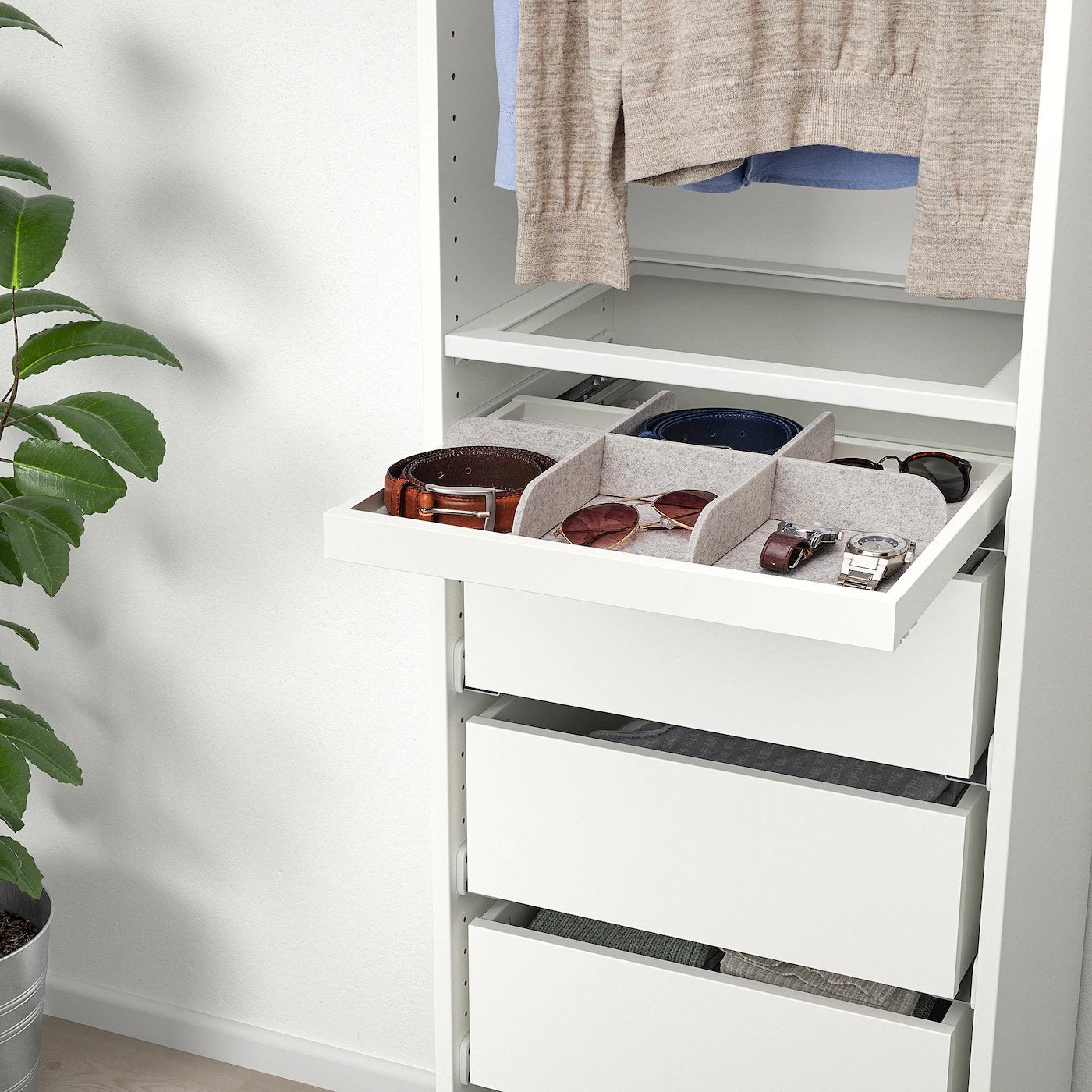 💍💎 NIEUW in doos! IKEA KOMPLEMENT glasplaat 50x58 wit PAX, Ophalen, Zo goed als nieuw