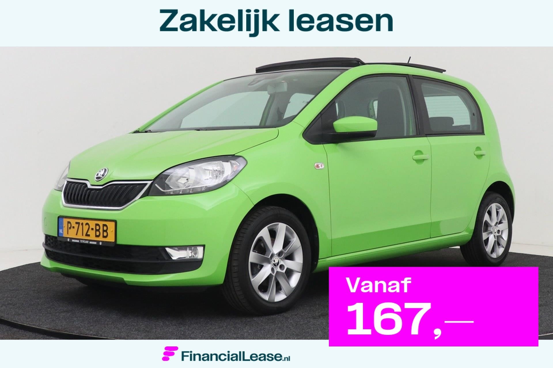 Skoda Citigo 1.0 Gr tech Style | Panoramadak | Airco | Autom, Stof, Gebruikt, Euro 6, 840 kg