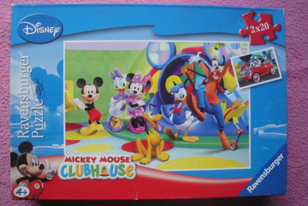 RAVENSBURGER DISNEY KINDERPUZZLES 2x 20 st. voor 1,50euro., Ophalen of Verzenden, Minder dan 500 stukjes, Zo goed als nieuw, Legpuzzel