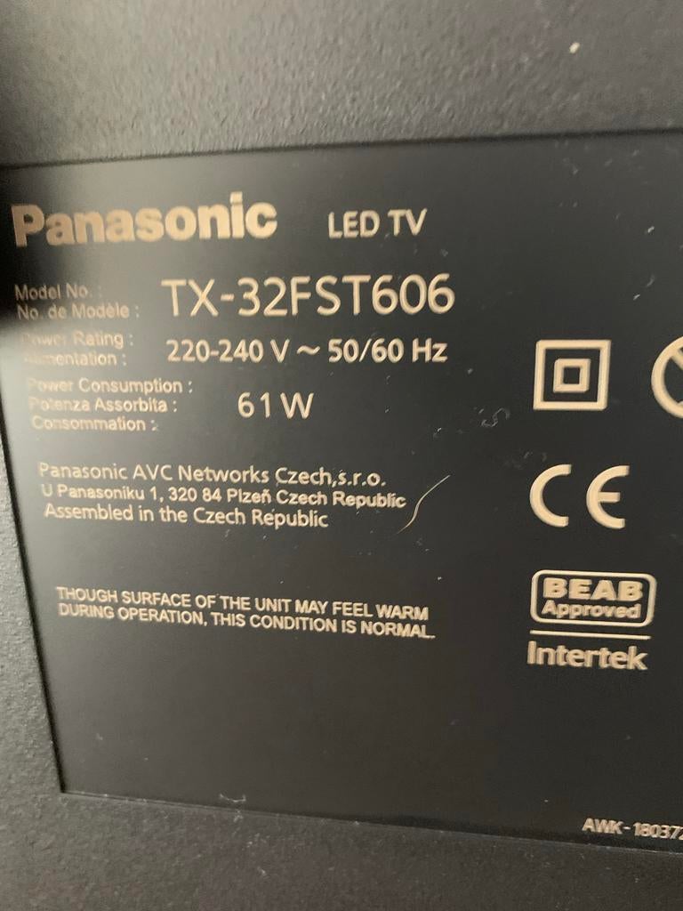 Panasonic LED TV TX-32FST606 met afstandsbediening, Ophalen, Panasonic, 50 Hz, 60 tot 80 cm