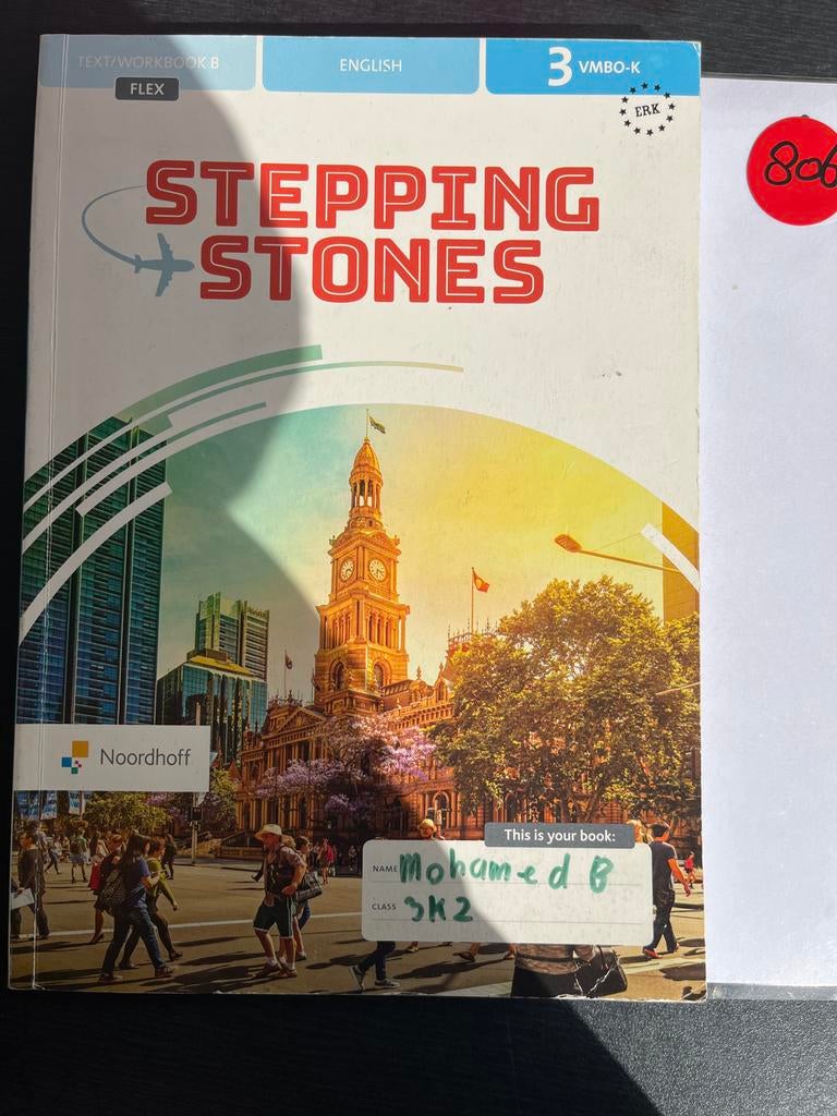 Stepping Stones Engels VMBO-K Tekst/Werkboek B, Boeken, Ophalen of Verzenden, Zo goed als nieuw, VMBO, Engels